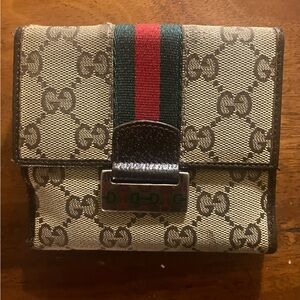 Authentic Gucci Sherryline Horsebit monogram wallet